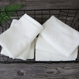 6PCS Hotel Cotton Face Towel White Soft Square Cloth Beauty Salon KTV Thick Wash - 32x32cm-Pearl satin-60g - Top-Down View