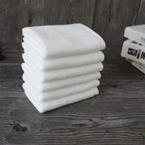 6PCS Hotel Cotton Face Towel White Soft Square Cloth Beauty Salon KTV Thick Wash - 32x32cm-Pearl satin-60g - 45-Degree Angle