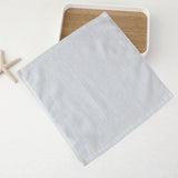 6PCS Hotel Cotton Face Towel White Soft Square Cloth Beauty Salon KTV Thick Wash - 32x32cm-Pearl satin-60g - Low Angle
