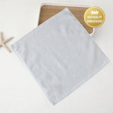 6PCS Hotel Cotton Face Towel White Soft Square Cloth Beauty Salon KTV Thick Wash - 32x32cm-Pearl satin-60g - Extra Image