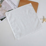 6PCS Hotel Cotton Face Towel White Soft Square Cloth Beauty Salon KTV Thick Wash - 35x35cm-Patternless-70g - Close-Up Angle