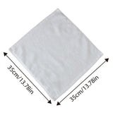 6PCS Hotel Cotton Face Towel White Soft Square Cloth Beauty Salon KTV Thick Wash - 35x35cm-Patternless-70g - Side View