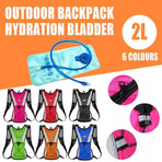 Hydration Pack Backpack Bag with 2L Water Bladder for Hiking Camping Cycling Running - Green