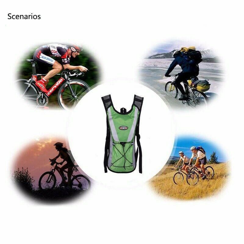 Hydration Pack Backpack Bag with 2L Water Bladder for Hiking Camping Cycling Running - Orange