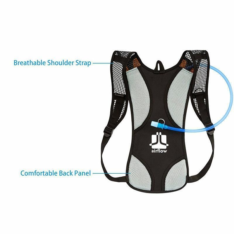 Hydration Pack Backpack Bag with 2L Water Bladder for Hiking Camping Cycling Running - Orange