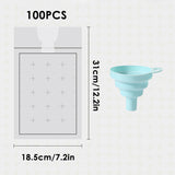 Disposable Ice Pack Bag 100PCS Water Injection Ice Cube Mold Tear Ice Grid - Side View