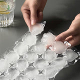 Disposable Ice Pack Bag 100PCS Water Injection Ice Cube Mold Tear Ice Grid - Top-Down View