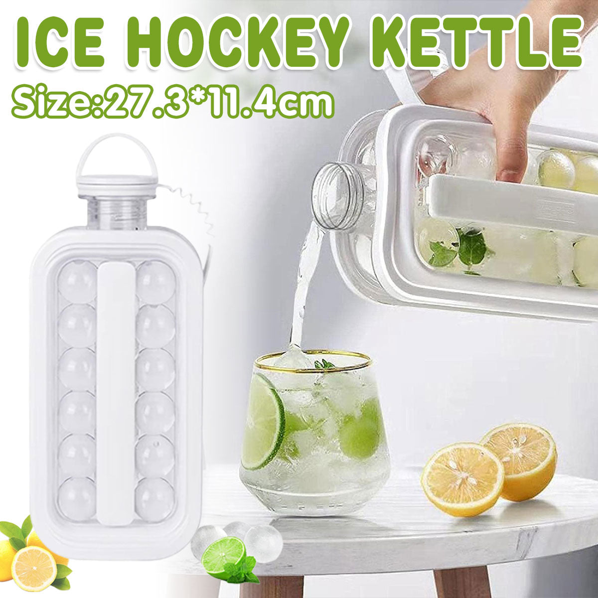 Portable Ice Hockey Pot Ice Cube Tray Water Bottle Clear Household Ice Maker
