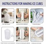 Portable Ice Hockey Pot Ice Cube Tray Water Bottle Clear Household Ice Maker - Top-Down View