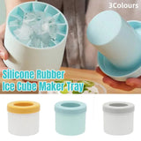 Silicone Ice Cube Tray Mould Ice Box Compartment Bucket for Easy Ice Making - Blue - Extra Image