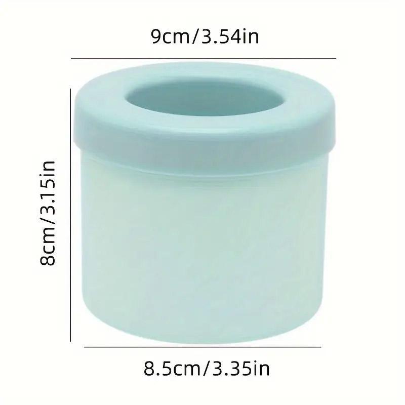 Silicone Ice Cube Tray Mould Ice Box Compartment Bucket for Easy Ice Making - Blue