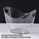 2PCS Transparent 3.5L Ice Bucket Large Capacity Wine Beer Cooler Picnic Basket