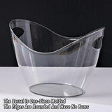 2PCS Transparent 3.5L Ice Bucket Large Capacity Wine Beer Cooler Picnic Basket - Rear View