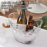 2PCS Transparent 3.5L Ice Bucket Large Capacity Wine Beer Cooler Picnic Basket - Close-Up Angle