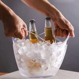 2PCS Transparent 3.5L Ice Bucket Large Capacity Wine Beer Cooler Picnic Basket - Low Angle