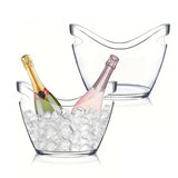2PCS Transparent 3.5L Ice Bucket Large Capacity Wine Beer Cooler Picnic Basket - Extra Image