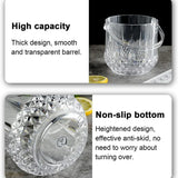Acrylic Ice Bucket Transparent Champagne Cooler Home Bar Wine Chiller Bucket - Crystal - 45-Degree Angle