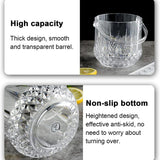 Acrylic Ice Bucket Transparent Champagne Cooler Home Bar Wine Chiller Bucket - Crystal - Top-Down View