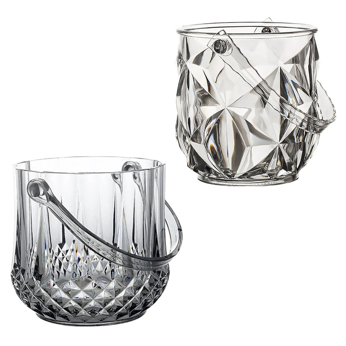 Acrylic Ice Bucket Transparent Champagne Cooler Home Bar Wine Chiller Bucket - Diamond