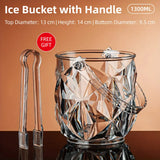 Acrylic Ice Bucket Transparent Champagne Cooler Home Bar Wine Chiller Bucket - Diamond - Extra Image