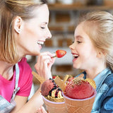 7Pc Set Colourful Ice Cream Cups and Bowls with Spoons Dessert Gift Set - Extra Image