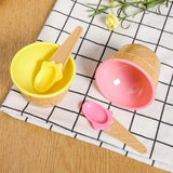 7Pc Set Colourful Ice Cream Cups and Bowls with Spoons Dessert Gift Set - Extra Image