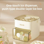Portable Ice Compartment Cube Mold Plastic Ice Making Box and Ice Cube Holder