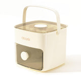 Portable Ice Compartment Cube Mold Plastic Ice Making Box and Ice Cube Holder - Front View