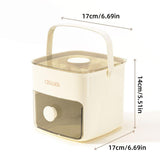 Portable Ice Compartment Cube Mold Plastic Ice Making Box and Ice Cube Holder - Side View