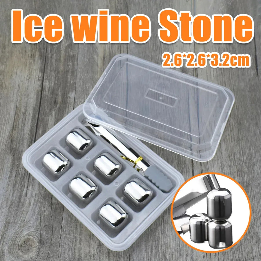 6-Piece Reusable Metal Drink Chiller Set