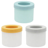 Silicone Ice Cube Tray Mould Ice Box Compartment Bucket for Easy Ice Making - Gray - Side View