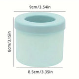 Silicone Ice Cube Tray Mould Ice Box Compartment Bucket for Easy Ice Making - Gray - Top-Down View