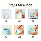 Silicone Ice Cube Tray Mould Ice Box Compartment Bucket for Easy Ice Making - Gray - 45-Degree Angle