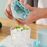 Silicone Ice Cube Tray Mould Ice Box Compartment Bucket for Easy Ice Making - Gray - Extra Image