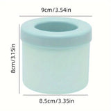 Silicone Ice Cube Tray Mould Ice Box Compartment Bucket for Easy Ice Making - Gray - Side View