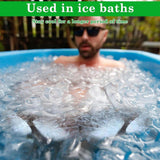 2PCS Reusable Silicone Ice Blocks Large Cube Tray for Drinks and Cocktails - 45-Degree Angle