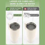 Silicone Ice Cube Tray for 20oz 30oz 40oz Tumbler Easy Release Reusable Mold - Coffee