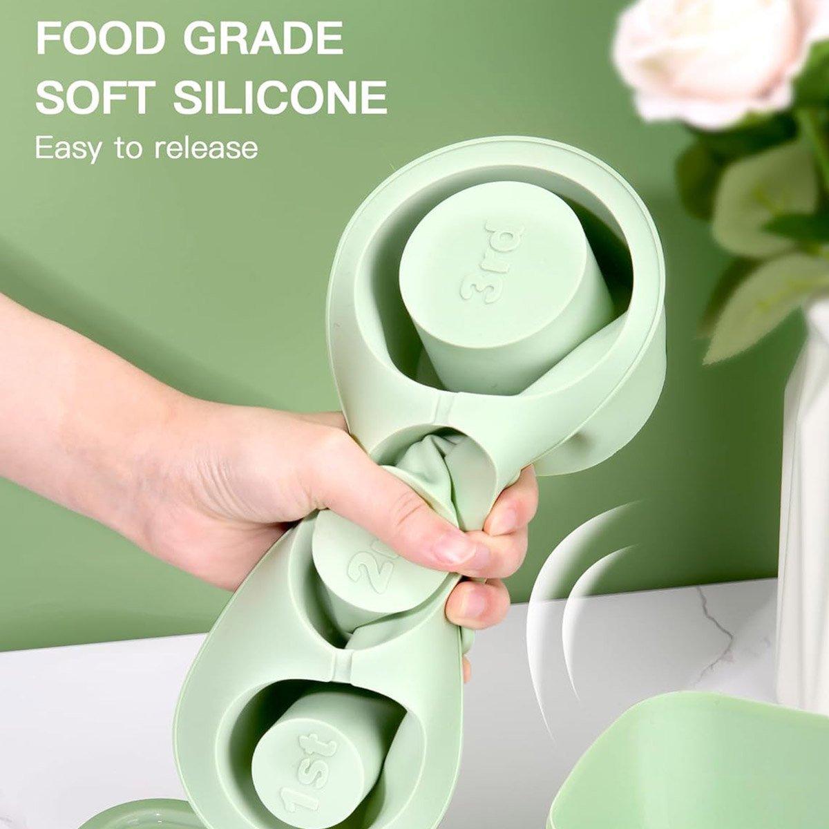 Silicone Ice Cube Tray for 20oz 30oz 40oz Tumbler Easy Release Reusable Mold - Green