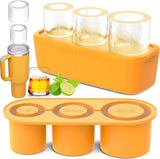 Silicone Ice Cube Tray for 20oz 30oz 40oz Tumbler Easy Release Reusable Mold - Green