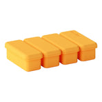Silicone Ice Cube Moulds with Lid Bar Ice Compartment Home Ice Box for Drinks - Orange