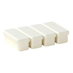 Silicone Ice Cube Moulds with Lid Bar Ice Compartment Home Ice Box for Drinks - White