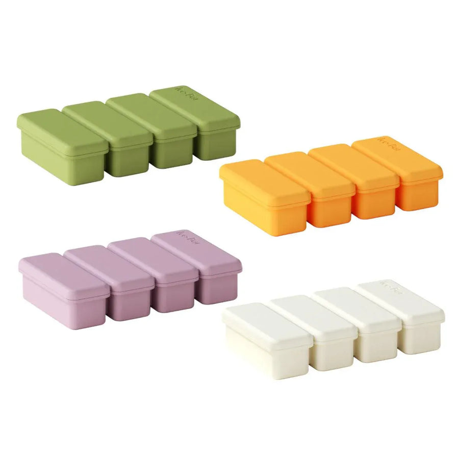 Silicone Ice Cube Moulds with Lid Bar Ice Compartment Home Ice Box for Drinks - White