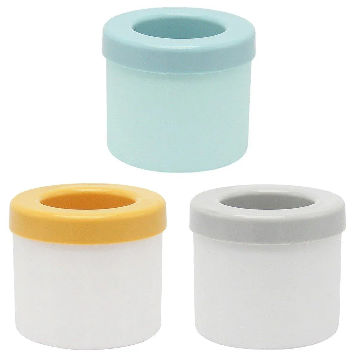 Silicone Ice Cube Tray Mould Ice Box Compartment Bucket for Easy Ice Making - Yellow