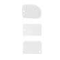3Pcs Dough Cutter Icing Scraper Kitchen Tool Pastry Bowl Divider Bench Fondant - White