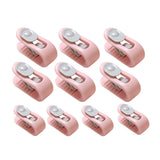 10/20pcs Quilt Retainer Cover Clips Invisible Needle-Free Thumb Buckle Bedding - Pink-10pcs - Rear View