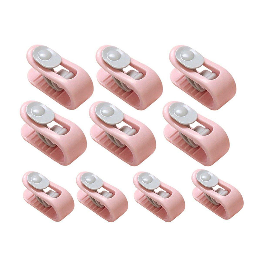 10/20pcs Quilt Retainer Cover Clips Invisible Needle-Free Thumb Buckle Bedding - Pink-10pcs