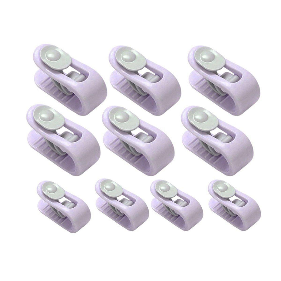 10/20pcs Quilt Retainer Cover Clips Invisible Needle-Free Thumb Buckle Bedding - Pink-10pcs