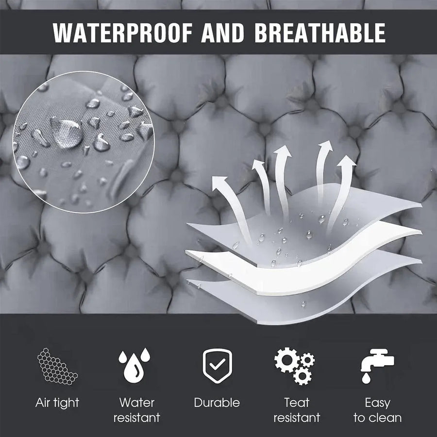 Double Camping Sleeping Pad Self Inflating Thick Air Bed Mattress Outdoor Hiking