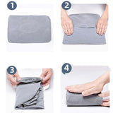 Inflatable Foot Rest Travel Air Pillow Cushion Office Home Leg Footrest Relax - Top-Down View