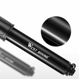 Aluminium Mini Bicycle Air Pump Bike Hand Ball Inflator Portable Cycling Tyre - Top-Down View